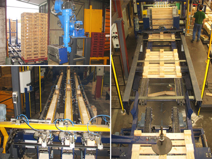 production automatisée de palettes bois